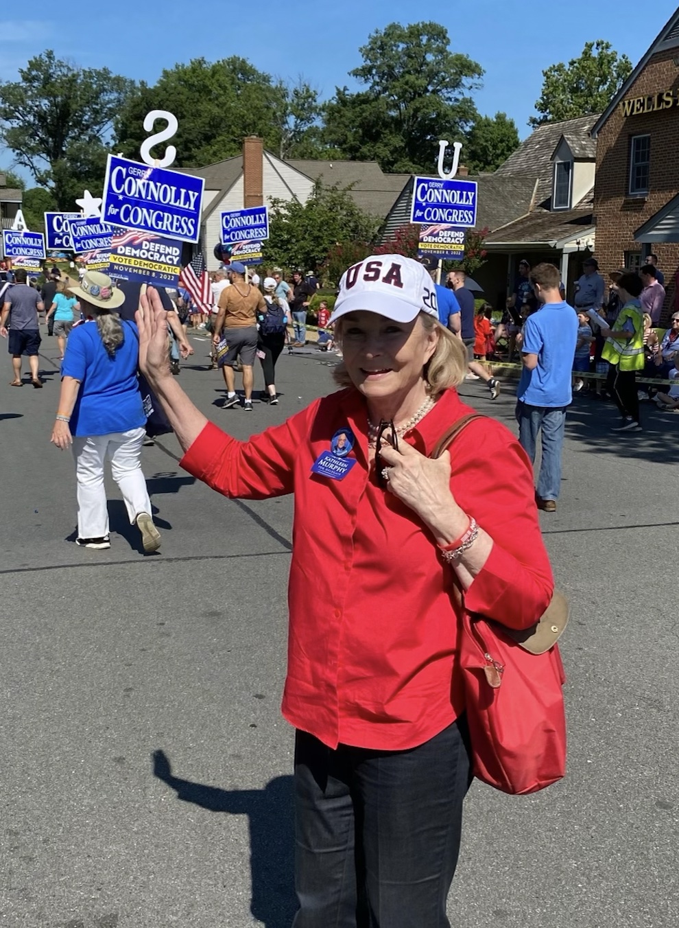 Delegate Murphy marching at the annual Great Falls Parade