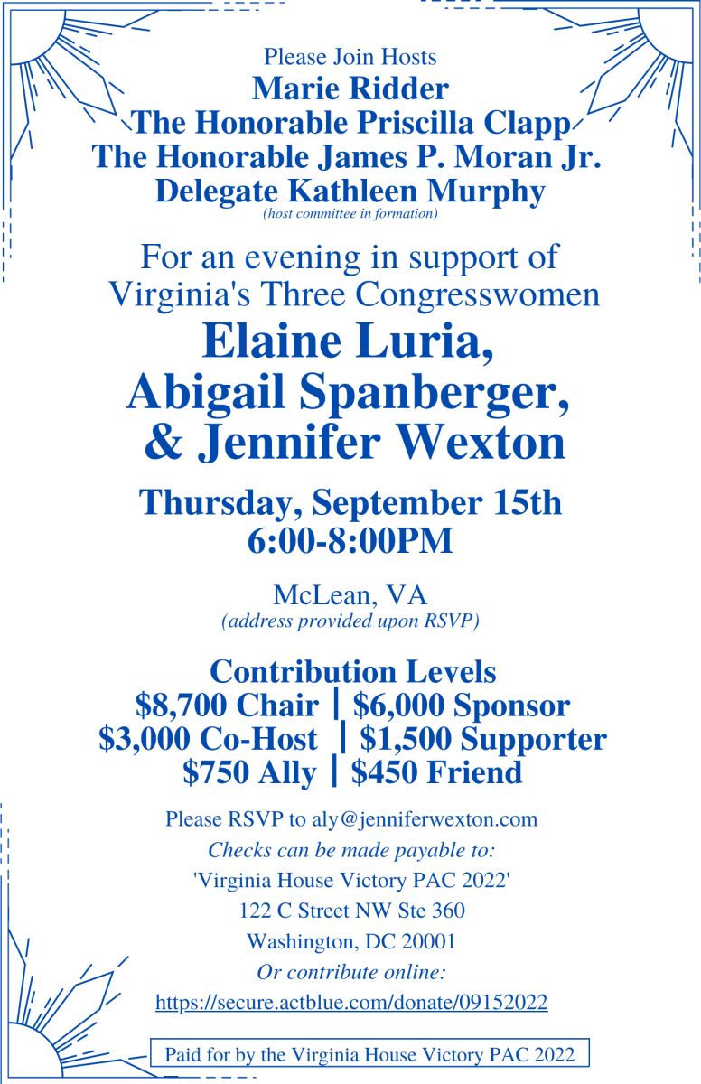 Evening in support of Virginia's Three Congresswomen